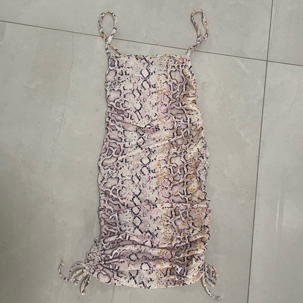Mini animal print dress